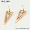 95465 xuping luxurious personalized triangle shaped women jewelry , noble 18k gold stud earring